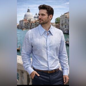 Versace Men's Blue Shirt